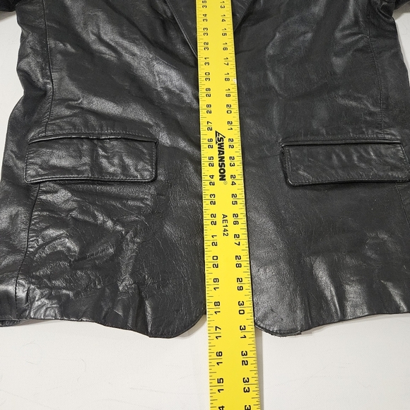 Vtg Saddlery Cooper Collection Size 44 Black Leather Horse Show Jacket B13 - Picture 6 of 6